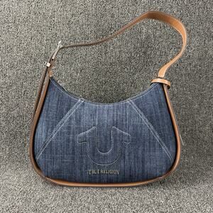 TRUE RELIGION Denim Blue Horseshoe Hobo Shoulder Bag Purse TNFB0224 NEW